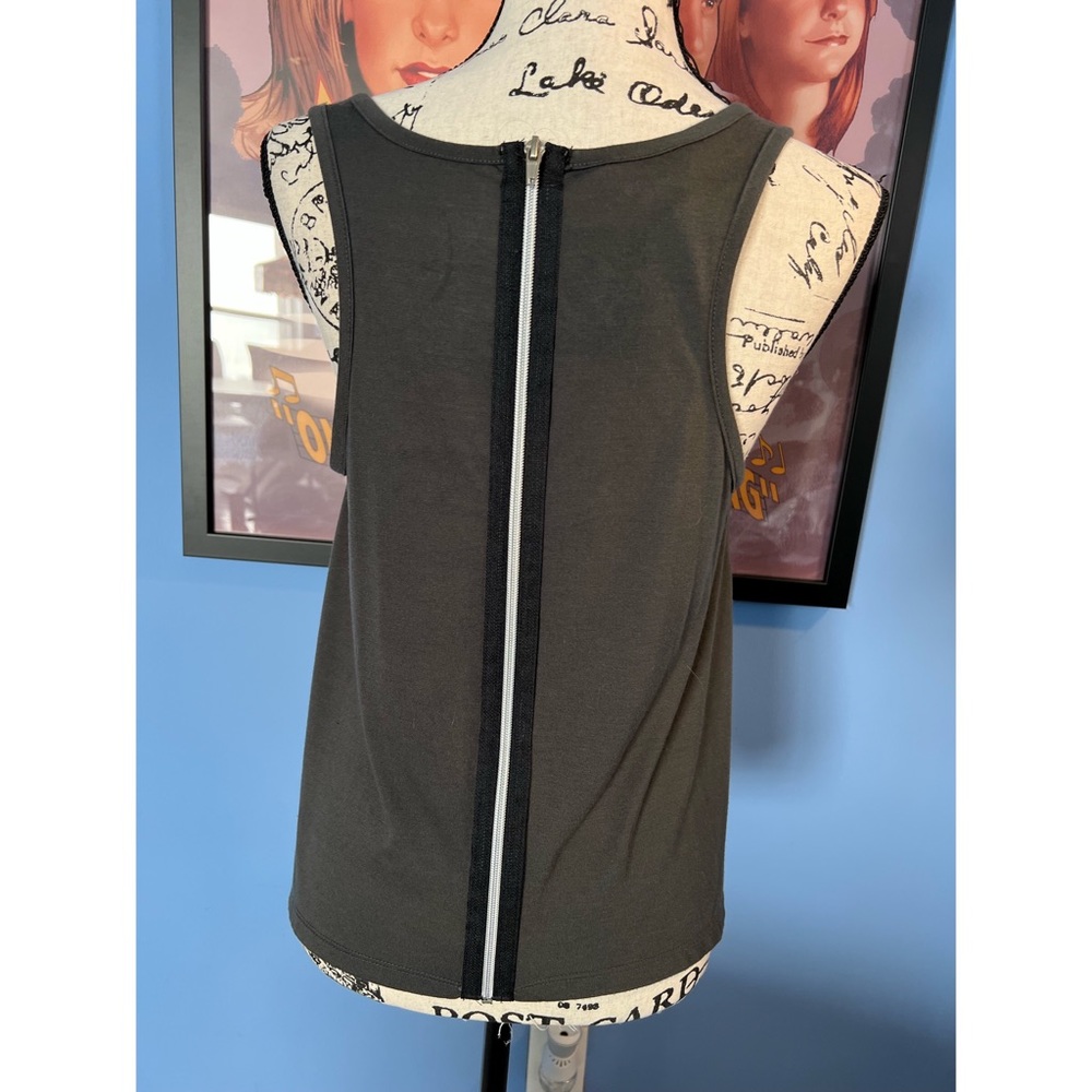 Gray BCBG exposed back zipper tank top M